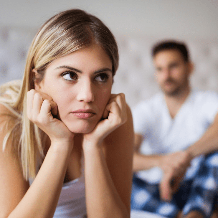 Woman is sad because of her mans erectile dysfunction